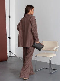 Деловой костюм ISSA Plus модель 14376_коричневый Фото