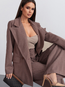 Деловой костюм ISSA Plus модель 14376_коричневый Фото