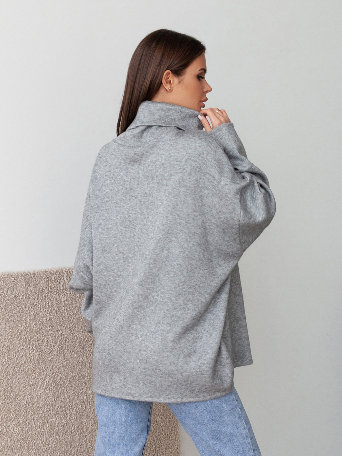 Светр ISSA Plus модель 14381_серый Фото