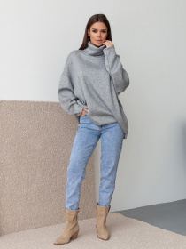 Светр ISSA Plus модель 14381_серый Фото