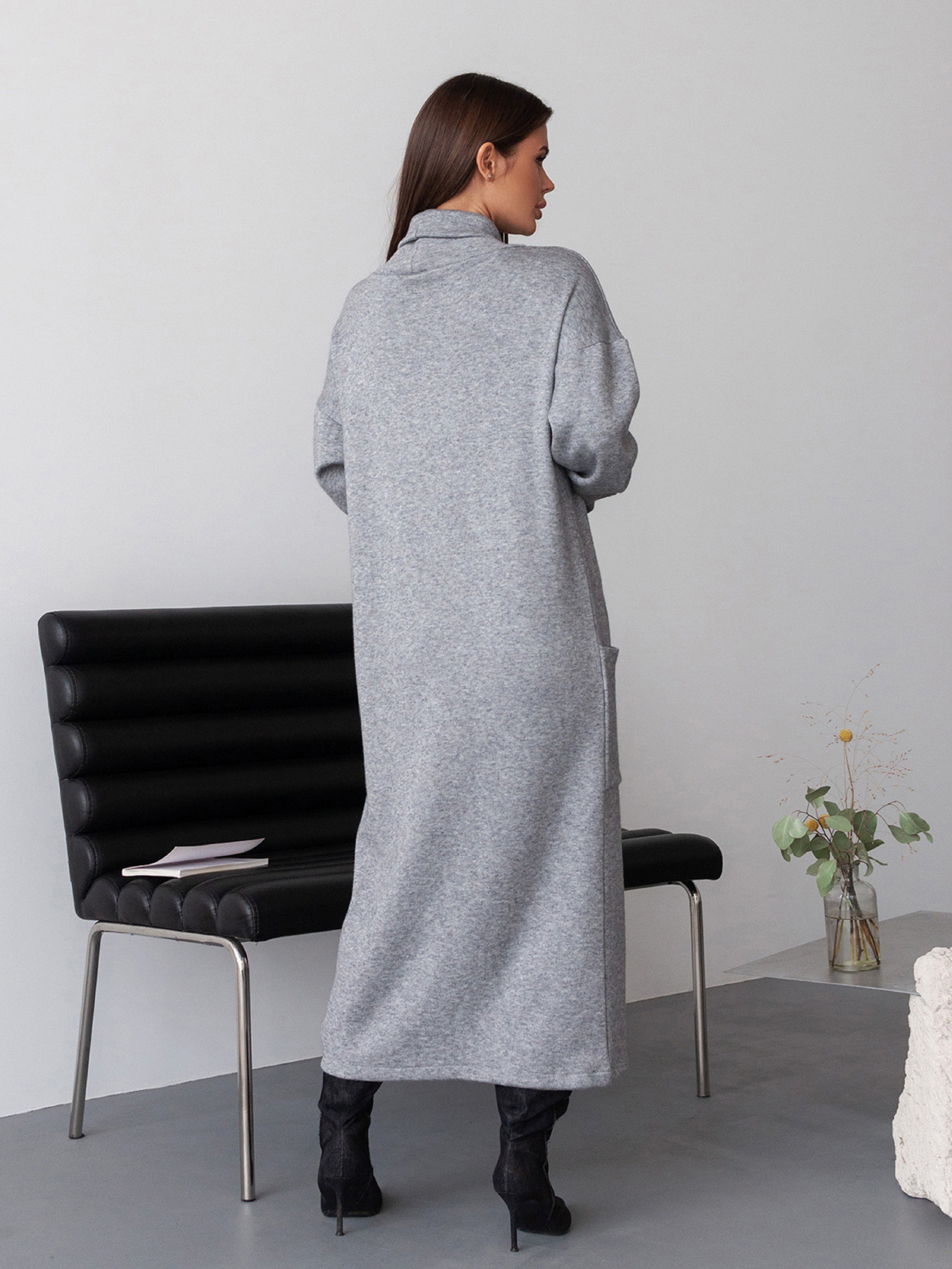 Платье макси ISSA Plus модель 14384_серый Фото