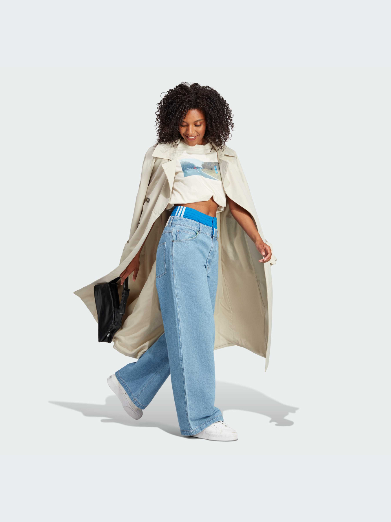 Широкие джинсы Adidas x KSENIASCHNAIDER модель IN0273 Фото