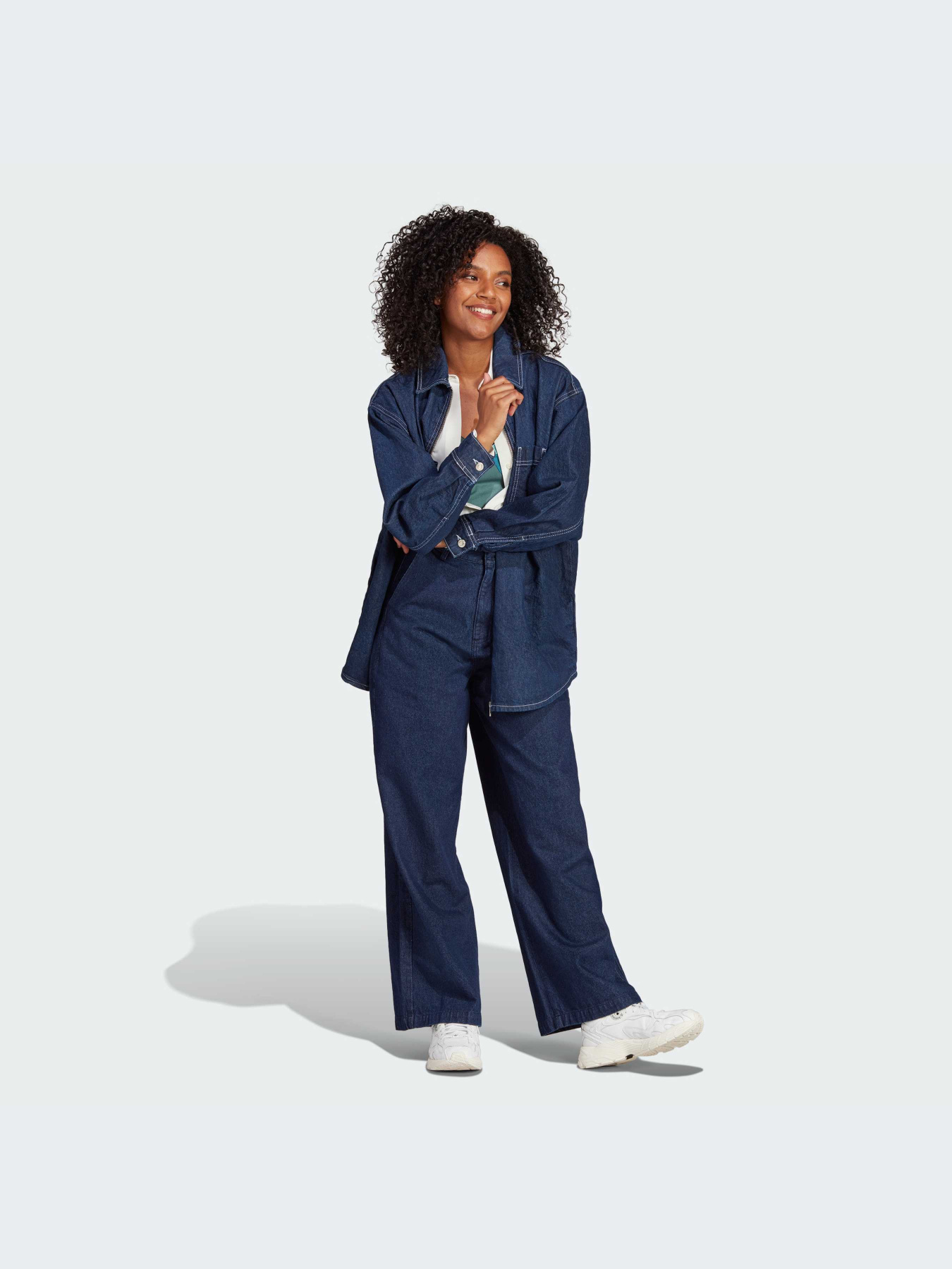 Широкие джинсы Adidas x KSENIASCHNAIDER модель IN0266 Фото