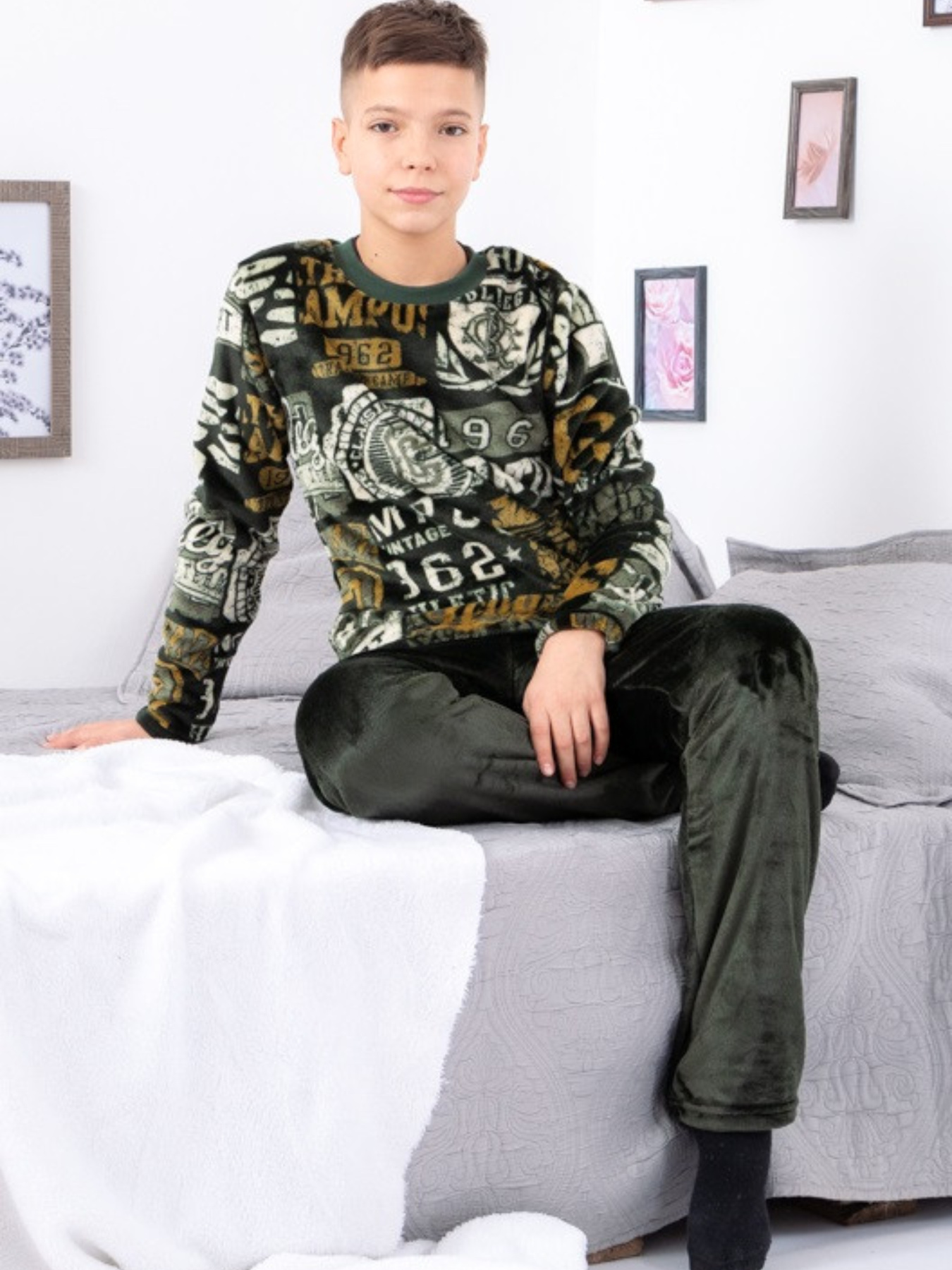 Пижама Носи своє модель 6079-035-1-temno-zelenij-napisi Фото