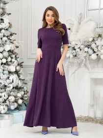 Платье макси ISSA Plus модель 14392_фиолетовый Платье макси ISSA Plus модель 14392_фиолетовый Фото