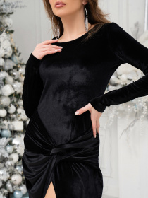 Платье макси ISSA Plus модель 14403_черный Фото