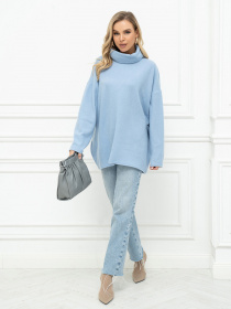 Светр ISSA Plus модель 14411_голубой Фото