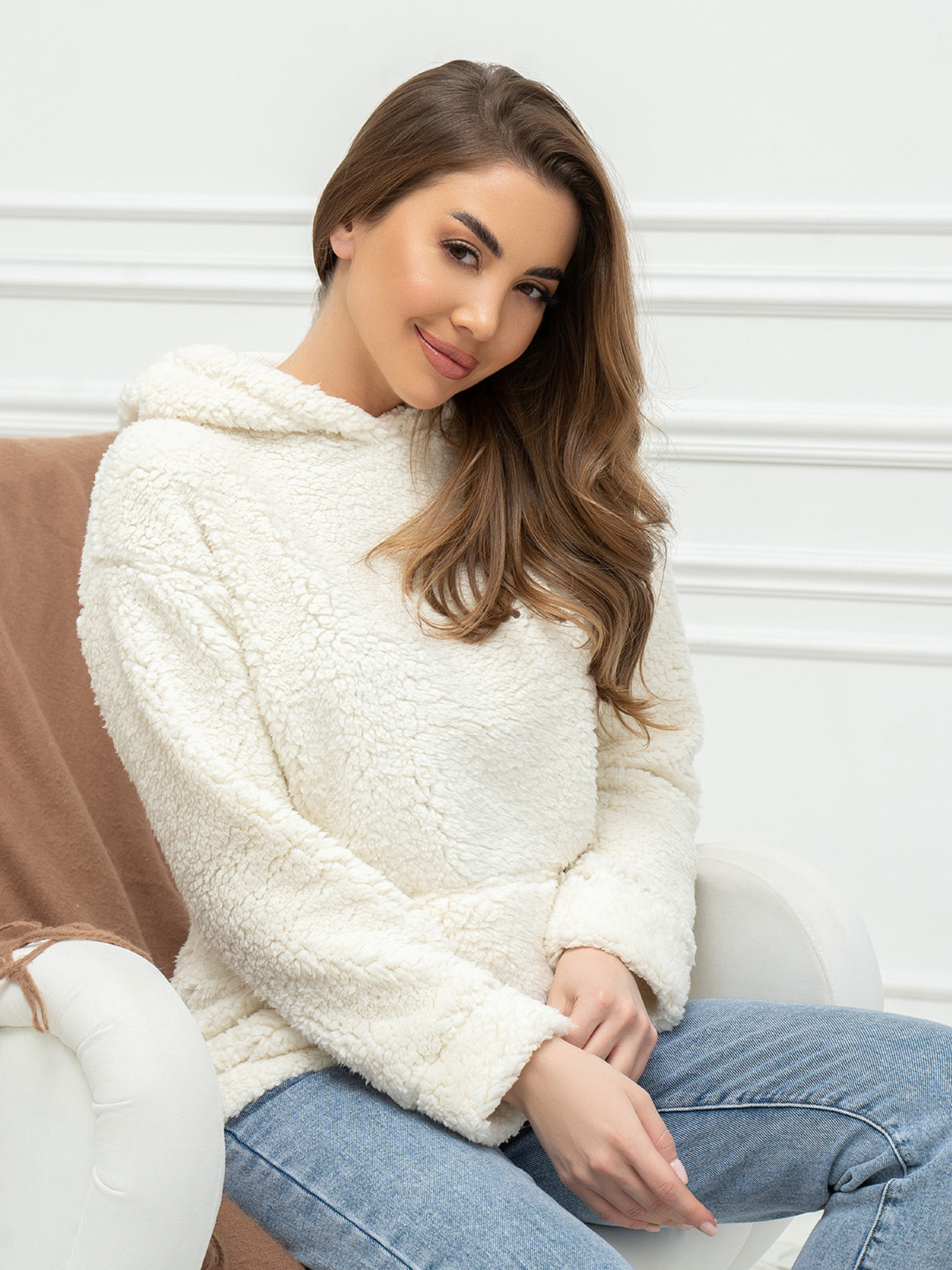 Худі ISSA Plus модель 14202_молочный Фото