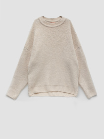 Молочный свитер из шерсти премиум качества модель 45003 Фото