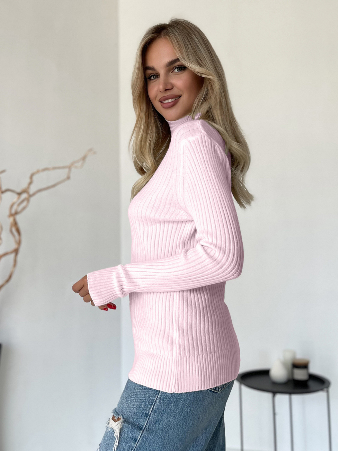 Свитер ISSA Plus модель WN20-575_розовый Фото