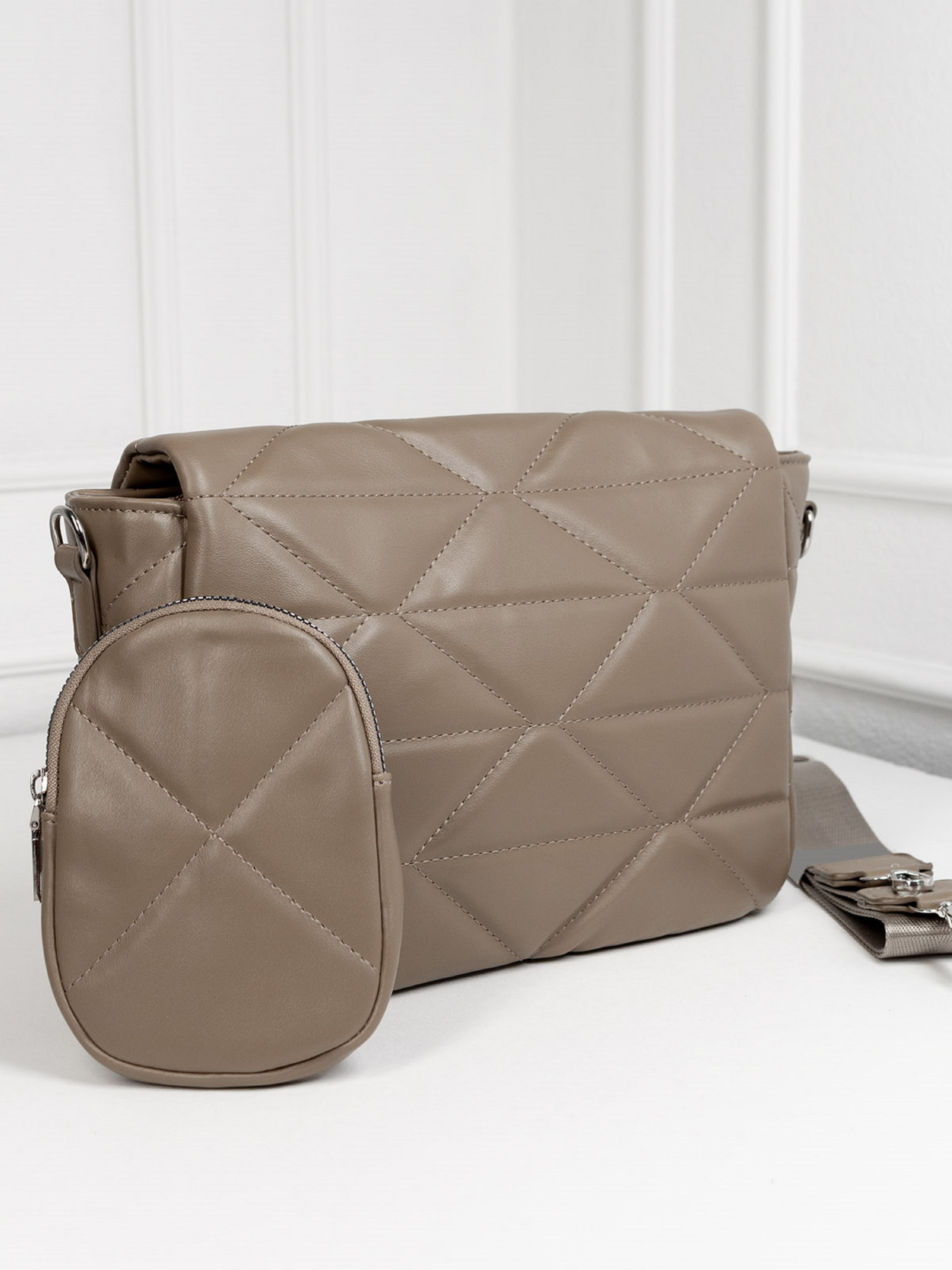 Кросс-боди ISSA Plus модель SU3-193_бежевый Фото