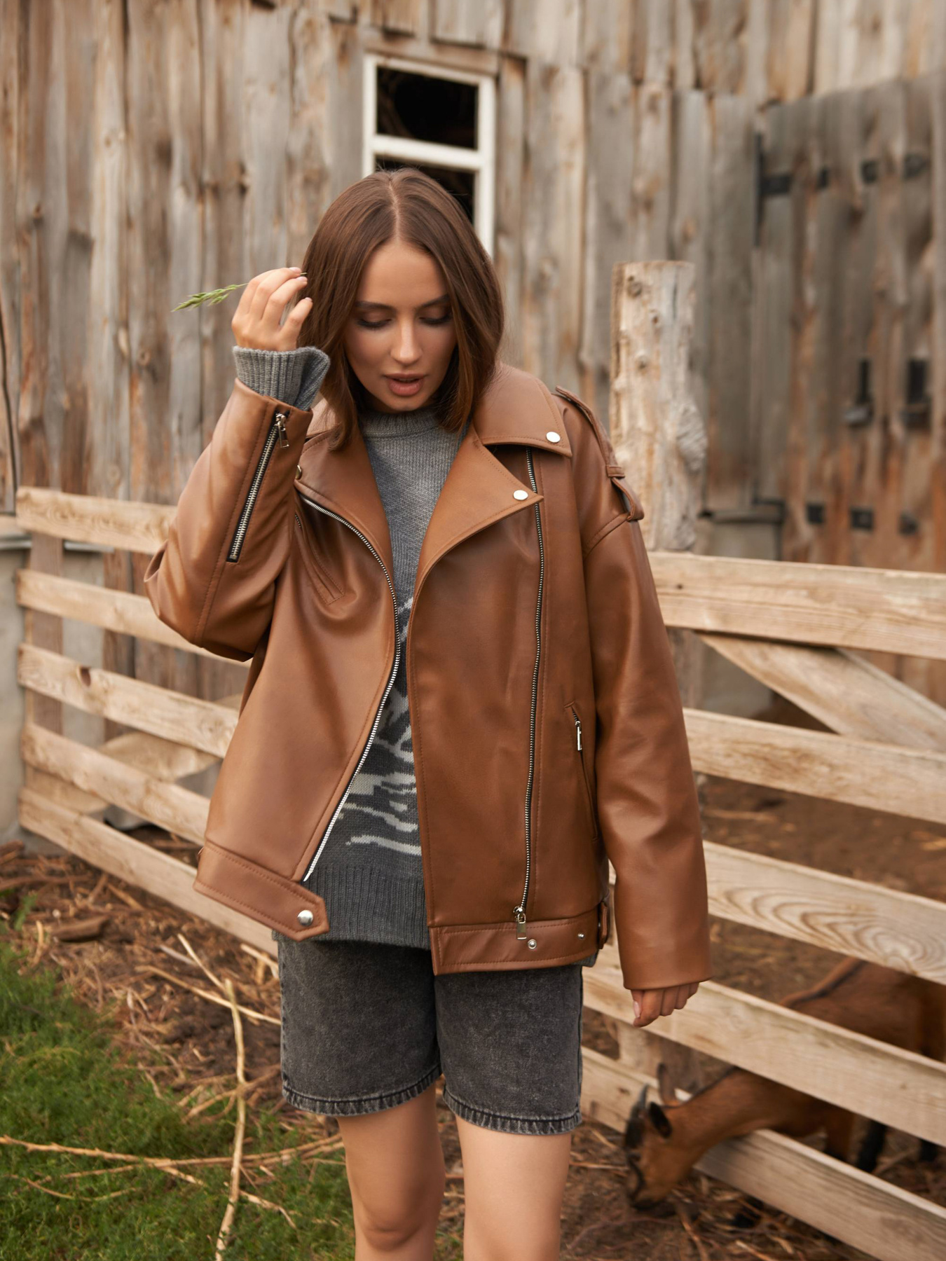 Куртка кожаная Romashka Берлін модель 208016205074 Фото