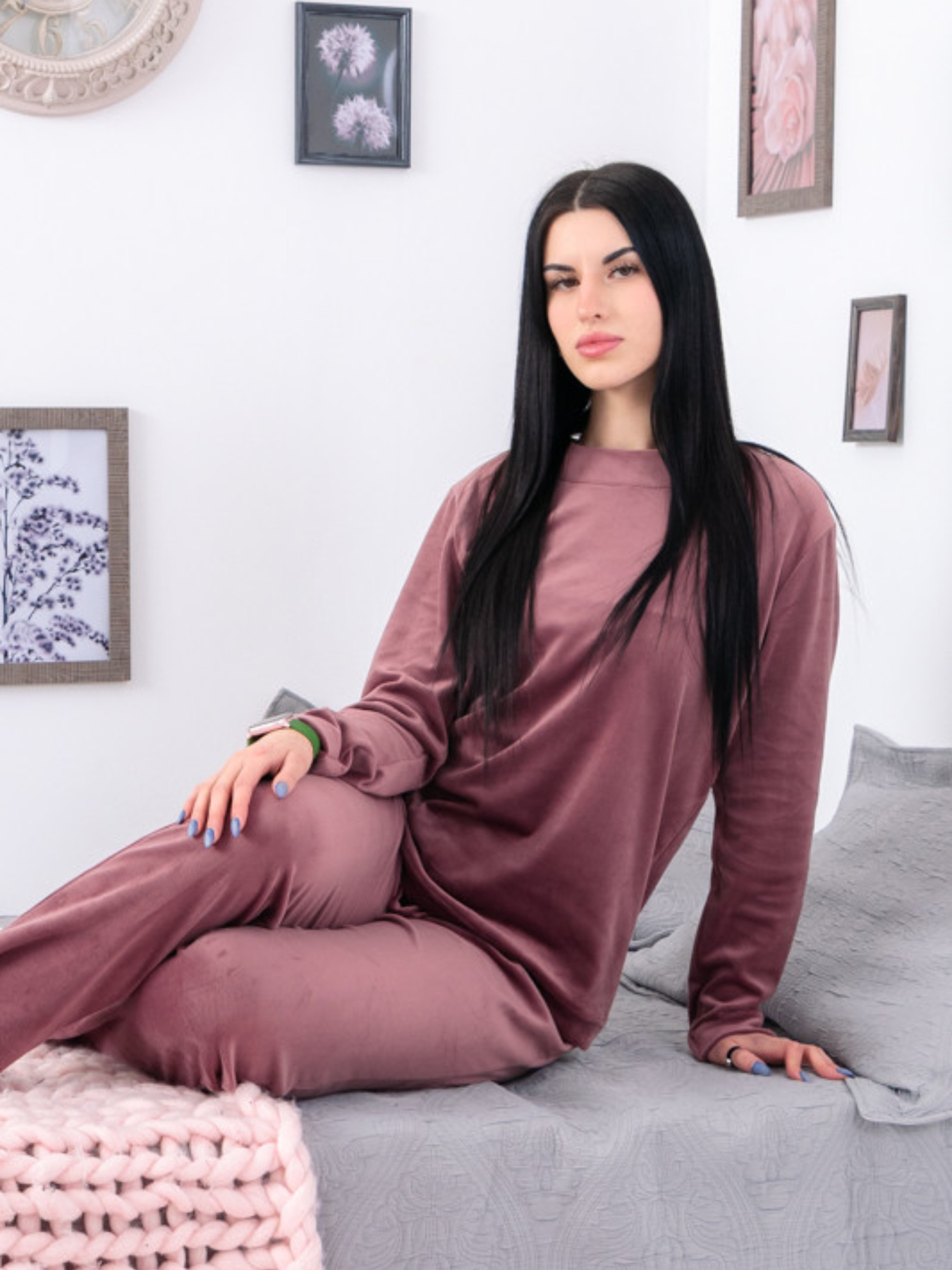 Домашний костюм Носи своє модель 8162-030-temno-pudrovij Фото