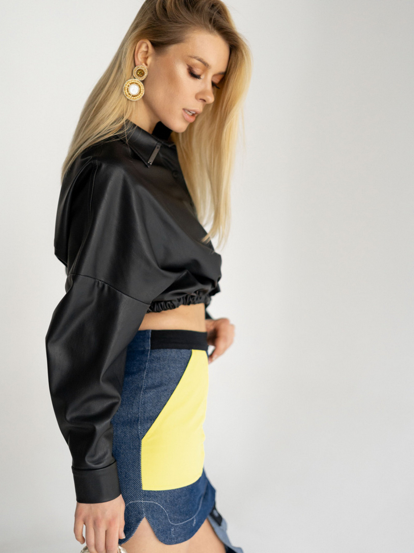 Шкіряна куртка 7/11 Seven Eleven модель SE20ShrtCrpdB Фото