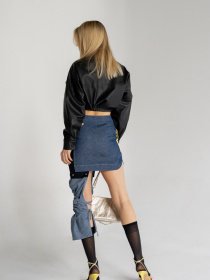 Шкіряна куртка 7/11 Seven Eleven модель SE20ShrtCrpdB Фото