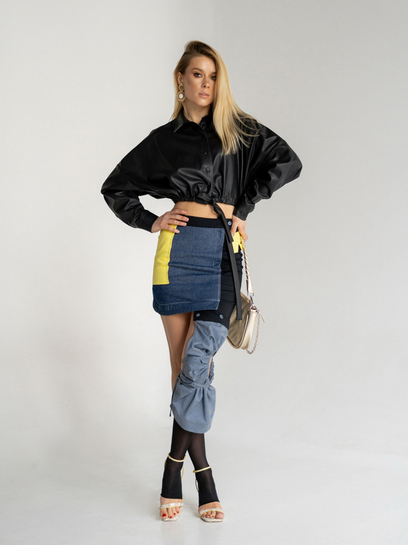 Шкіряна куртка 7/11 Seven Eleven модель SE20ShrtCrpdB Фото