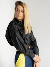 Шкіряна куртка 7/11 Seven Eleven модель SE20ShrtCrpdB Фото