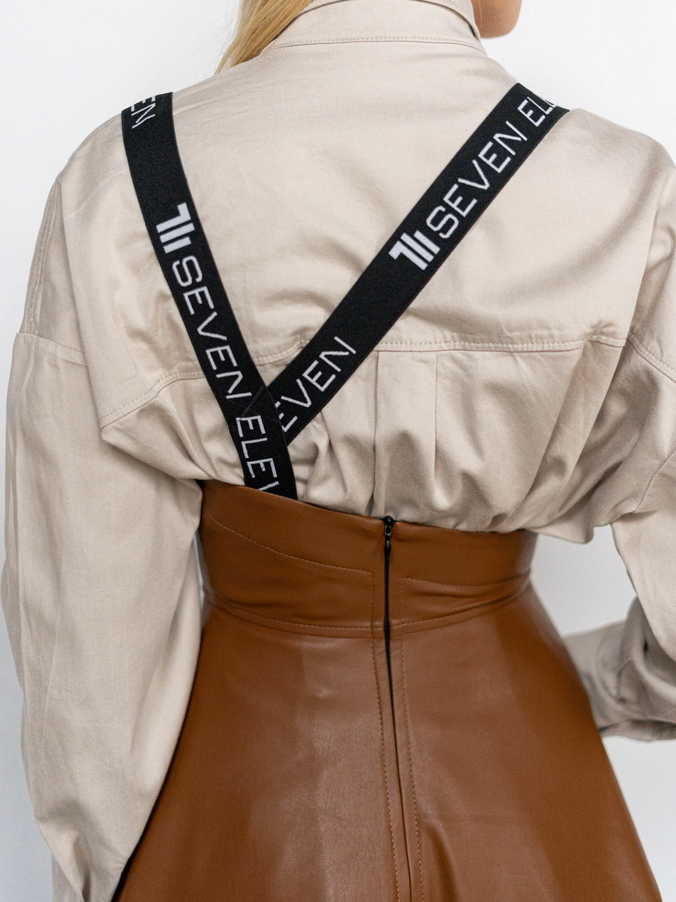 Юбка миди 7/11 Seven Eleven модель SE16SkrtBrcMdLthrBr Фото