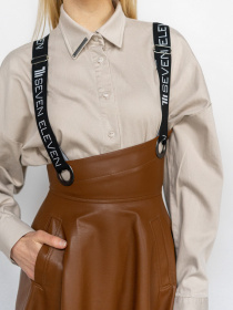 Юбка миди 7/11 Seven Eleven модель SE16SkrtBrcMdLthrBr Фото