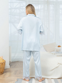 Пижама ISSA Plus модель 14332_голубой Фото