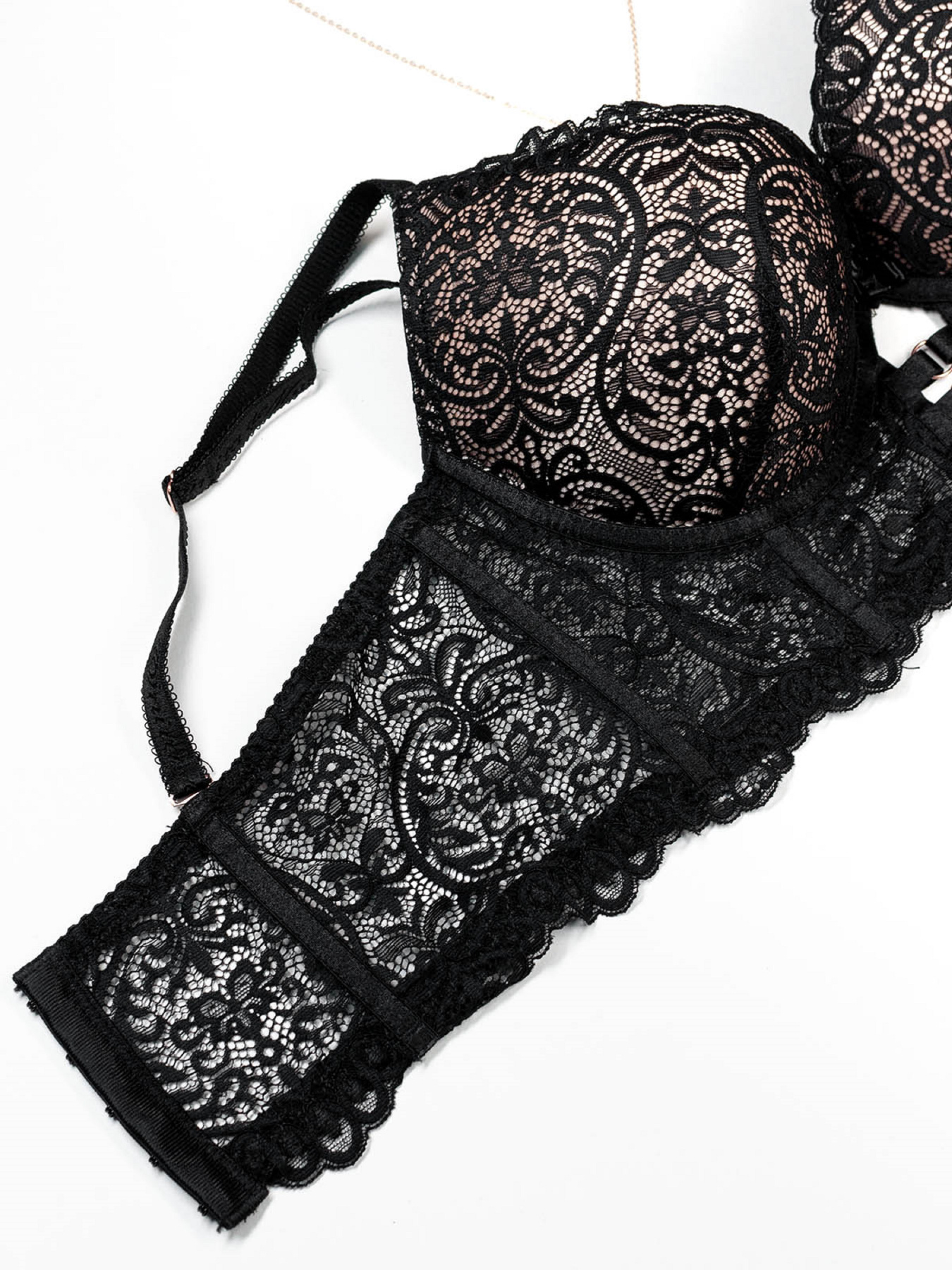 Бюстгальтер ISSA Plus модель BL2-724_черный_бежевый Фото