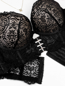 Бюстгальтер ISSA Plus модель BL2-724_черный_бежевый Фото