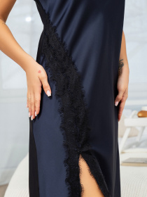 Нічна сорочка ISSA Plus модель 14351_темно_синий Нічна сорочка ISSA Plus модель 14351_темно_синий Фото