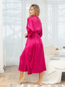 Халат ISSA Plus Модель 14354_малиновый Фото