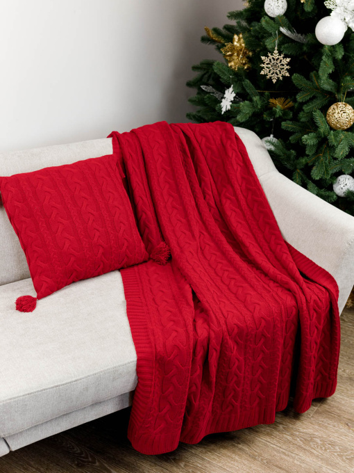 Плед Hit Kosa-01 червоний Прованс модель 592612 Фото