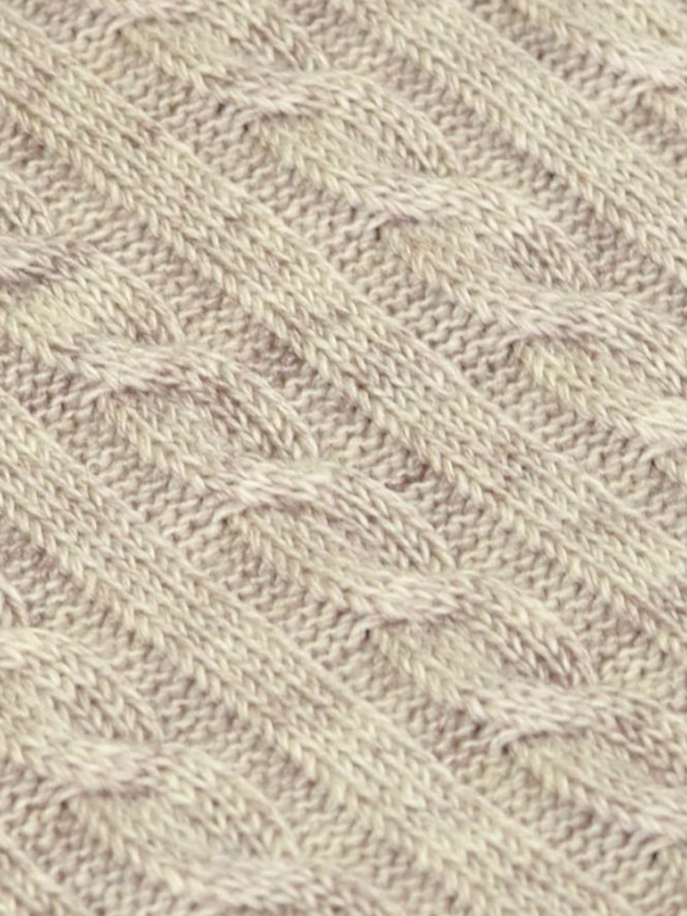 Плед из натуральной шерсти (50%) на кровать SOFT косы Латте, 220*240 Прованс модель 323281 Фото