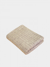 Плед из натуральной шерсти (50%) на кровать SOFT косы Латте, 220*240 Прованс модель 323281 Фото