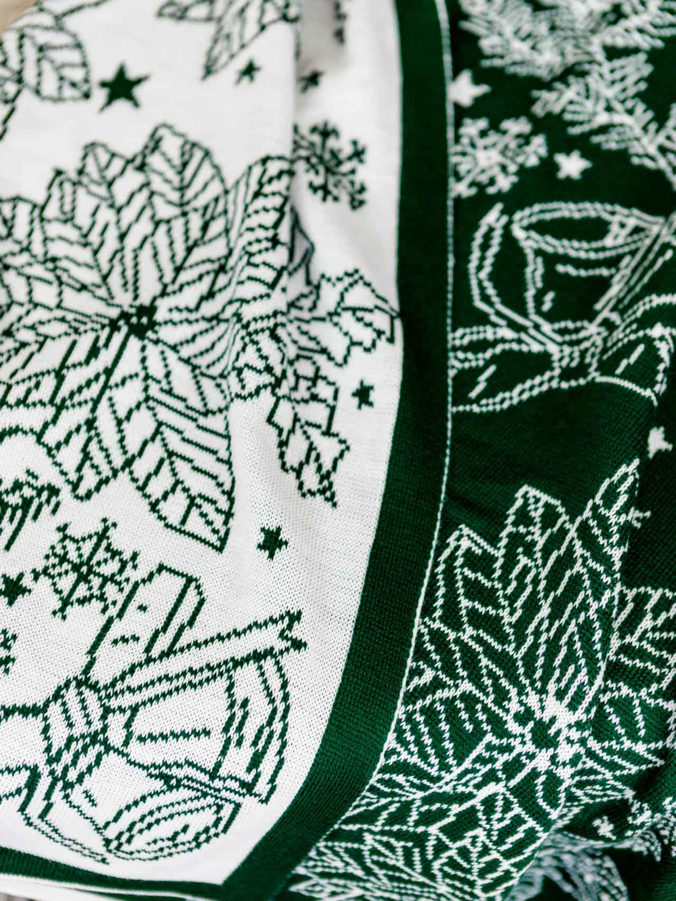 Плед Рождественский зеленый, 130*170 Прованс модель 592543 Фото