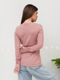 Лонгслив ISSA Plus модель 14423_розовый Фото