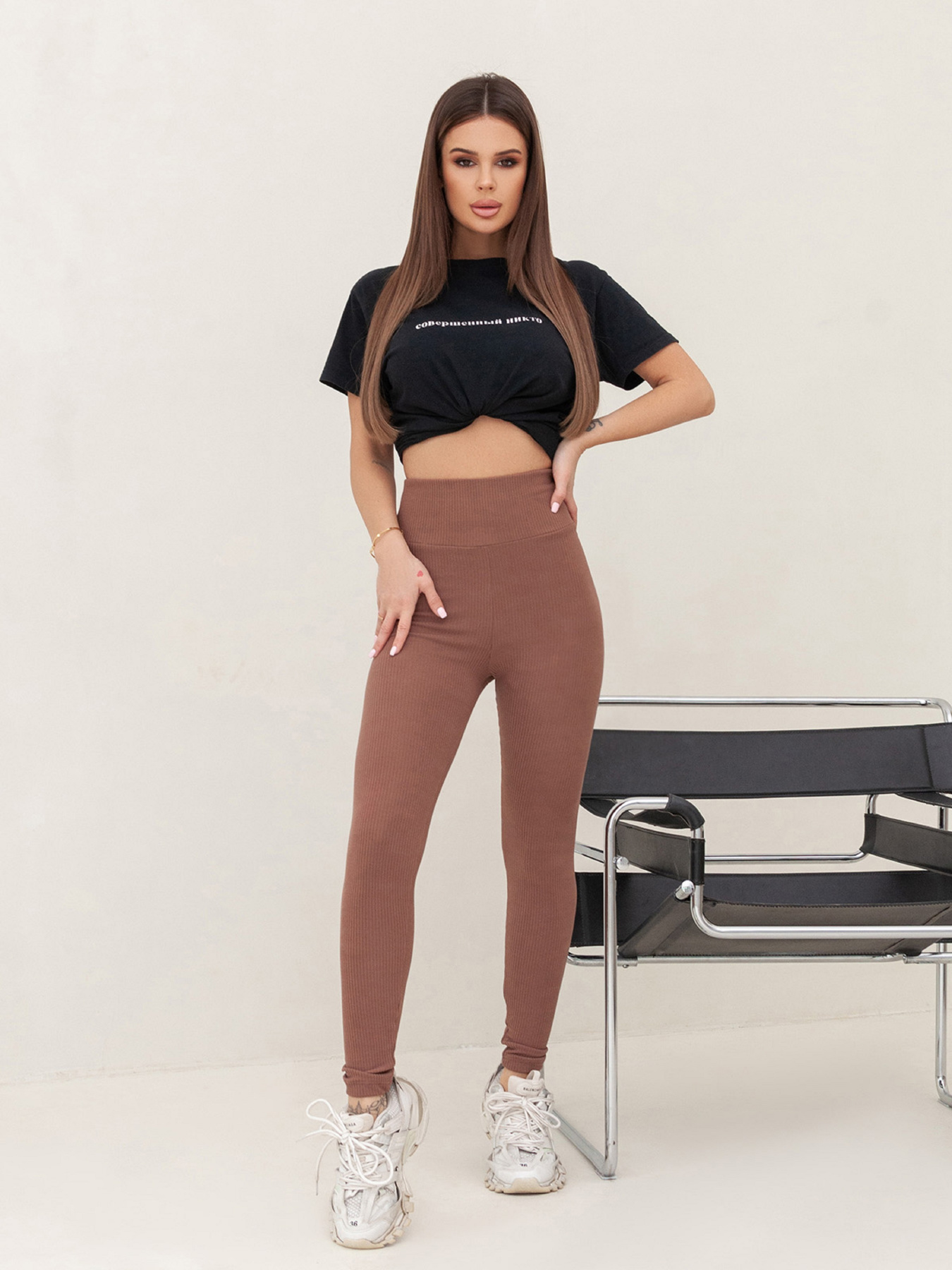 Леггинсы ISSA Plus модель 14305_коричневый Фото