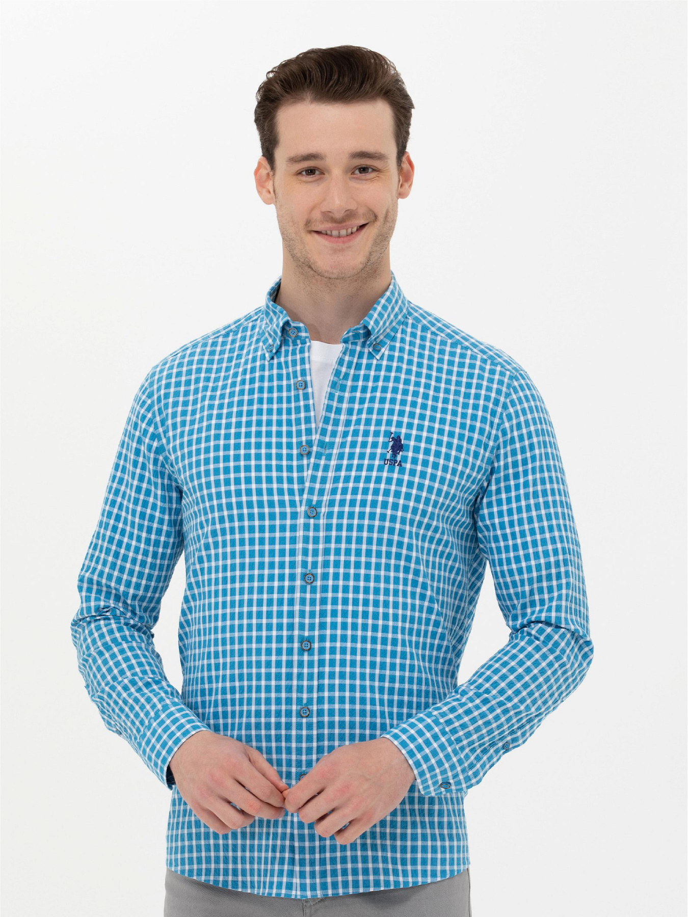 Рубашка US Polo модель G081SZ004.000.1450609.VR077 Фото