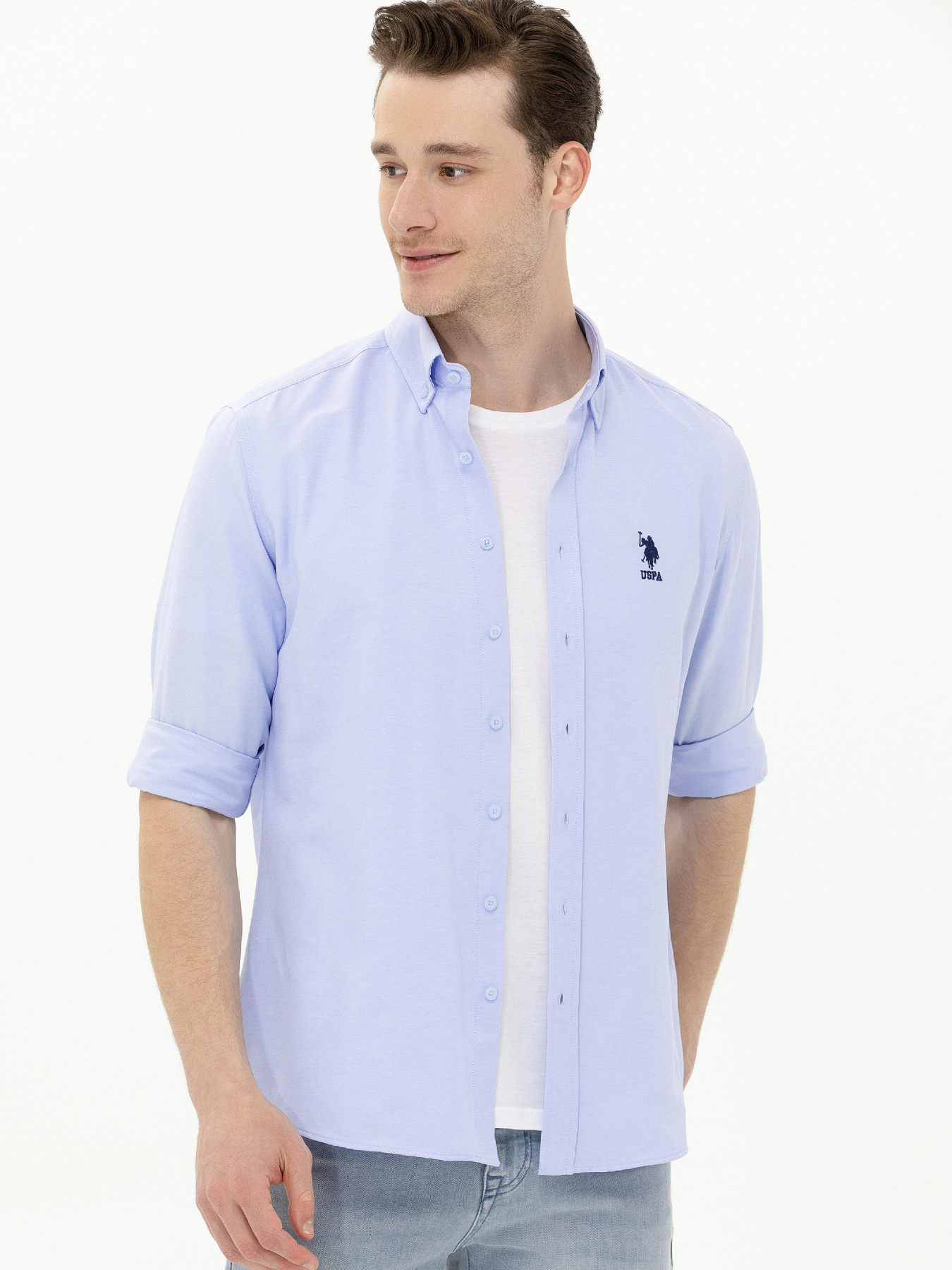 Рубашка US Polo модель USPAINT.1570750.VR036 Фото