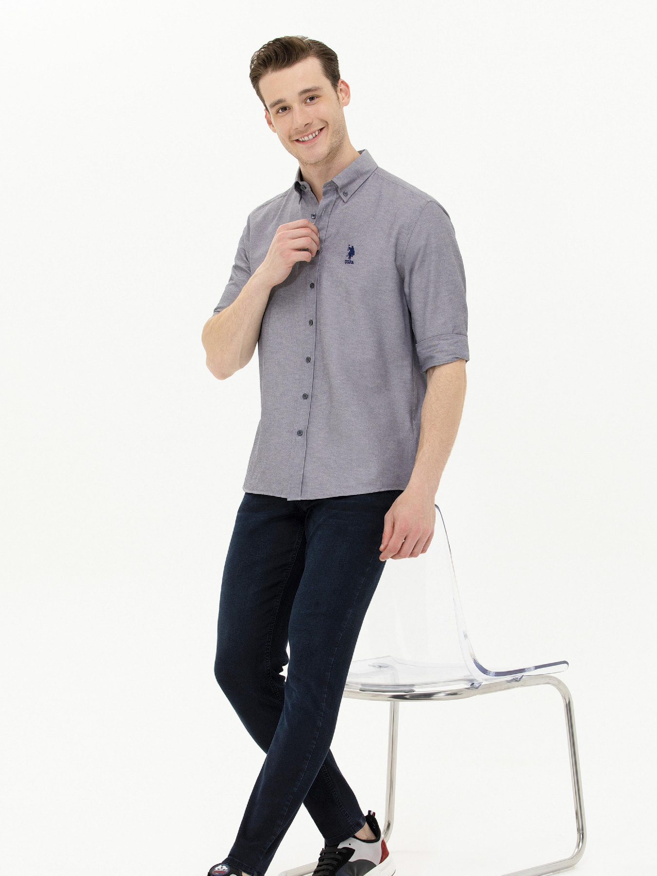 Рубашка повседневная US Polo модель USPAINT.1570750.VR120 Рубашка повседневная US Polo модель USPAINT.1570750.VR120 Фото