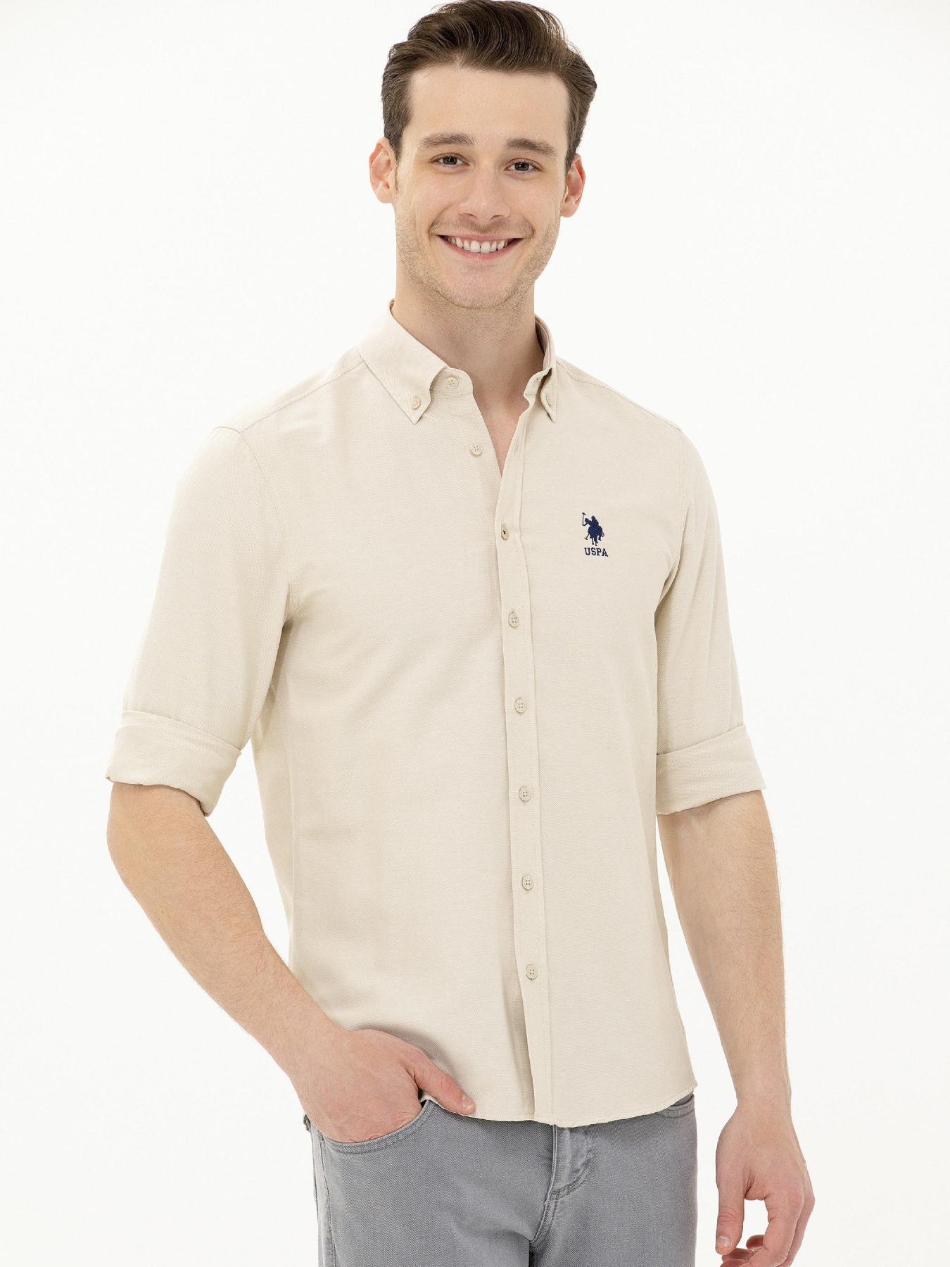 Рубашка US Polo модель USPAINT.1571130.VR049 Фото