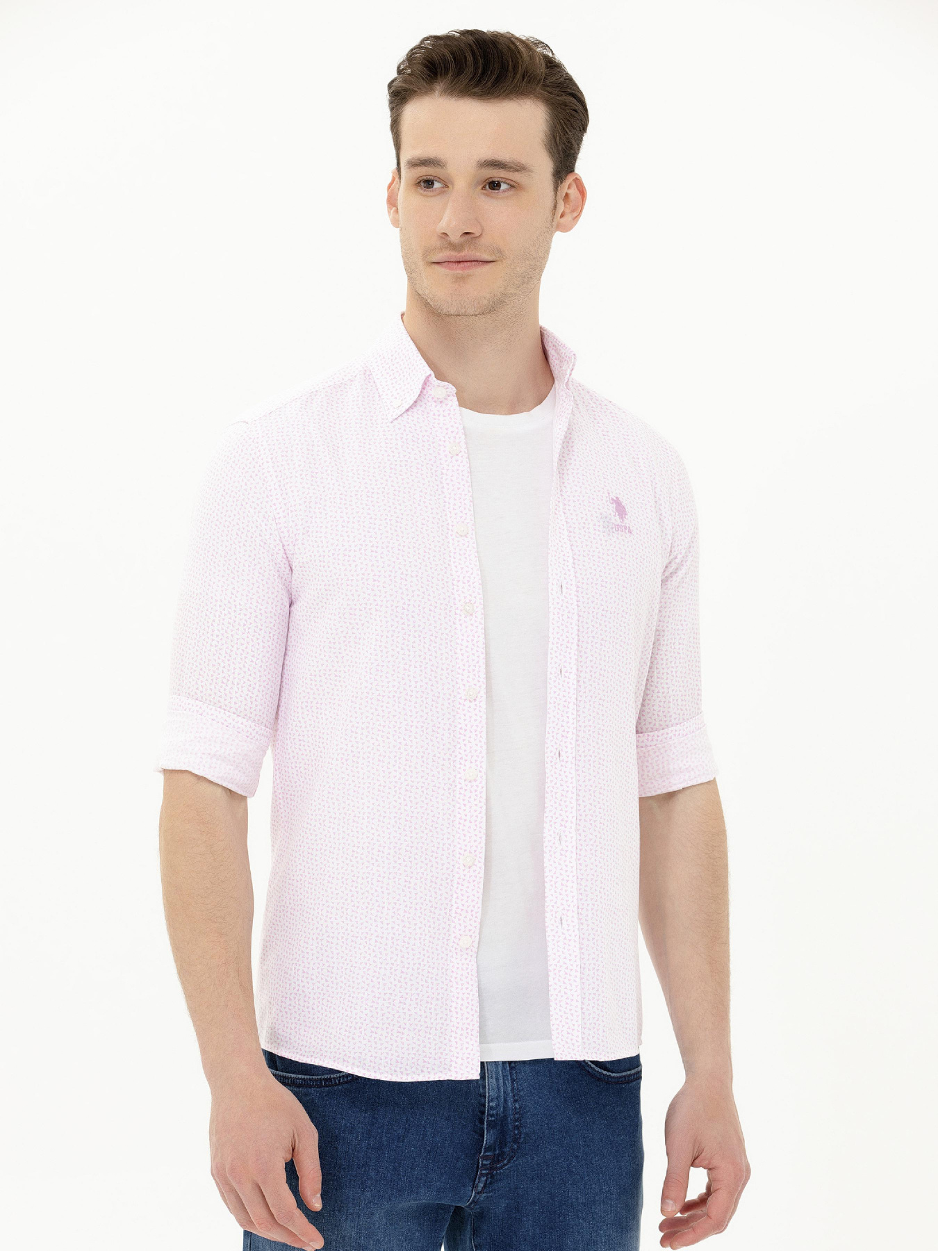 Рубашка US Polo модель USPAINT.1583992.VR211 Фото