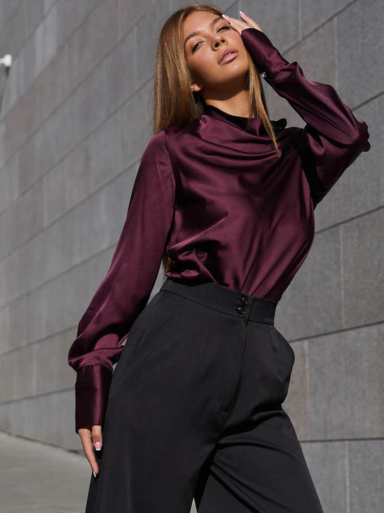 Блуза Jadone Fashion модель Bluza_Kamilla_marsala Фото