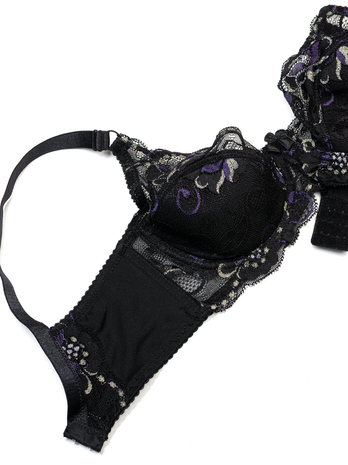 Бюстгальтер ISSA Plus модель BL2-877_черный_сиреневый Фото