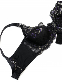 Бюстгальтер ISSA Plus модель BL2-877_черный_сиреневый Фото