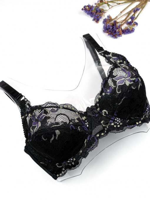 Бюстгальтер ISSA Plus модель BL2-877_черный_сиреневый Фото
