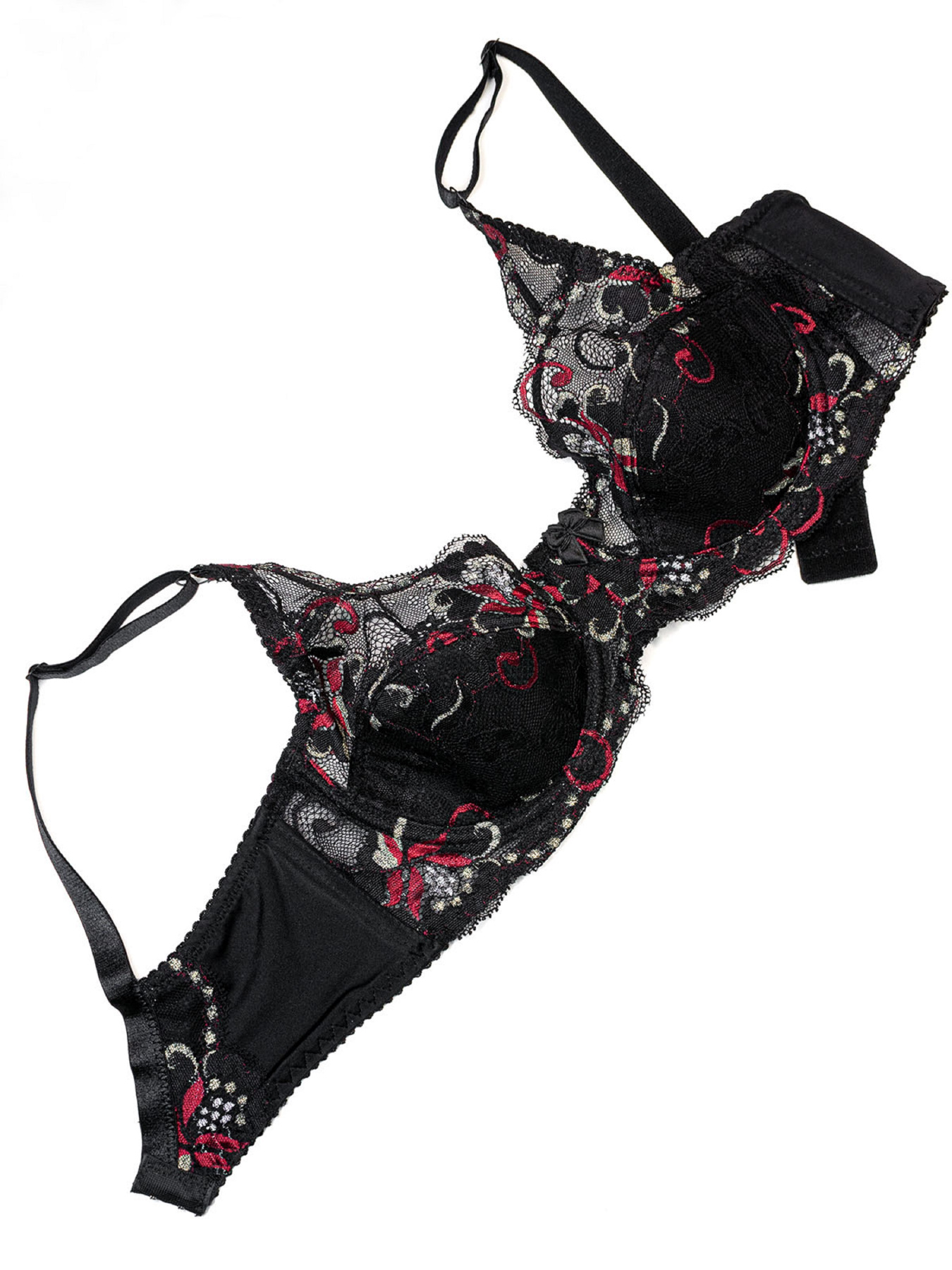 Бюстгальтер ISSA Plus модель BL2-877_черный_красный Фото