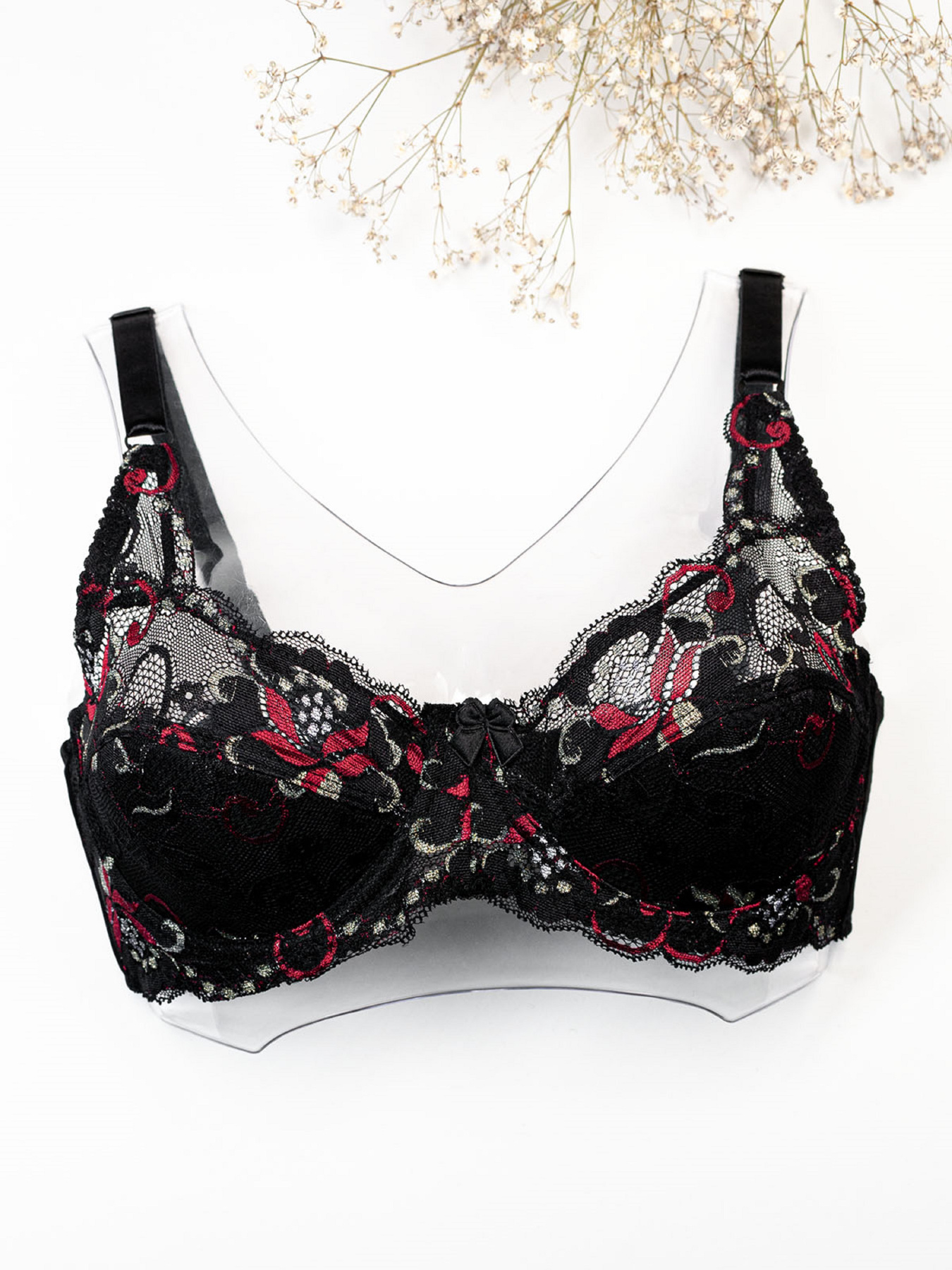 Бюстгальтер ISSA Plus модель BL2-877_черный_красный Фото