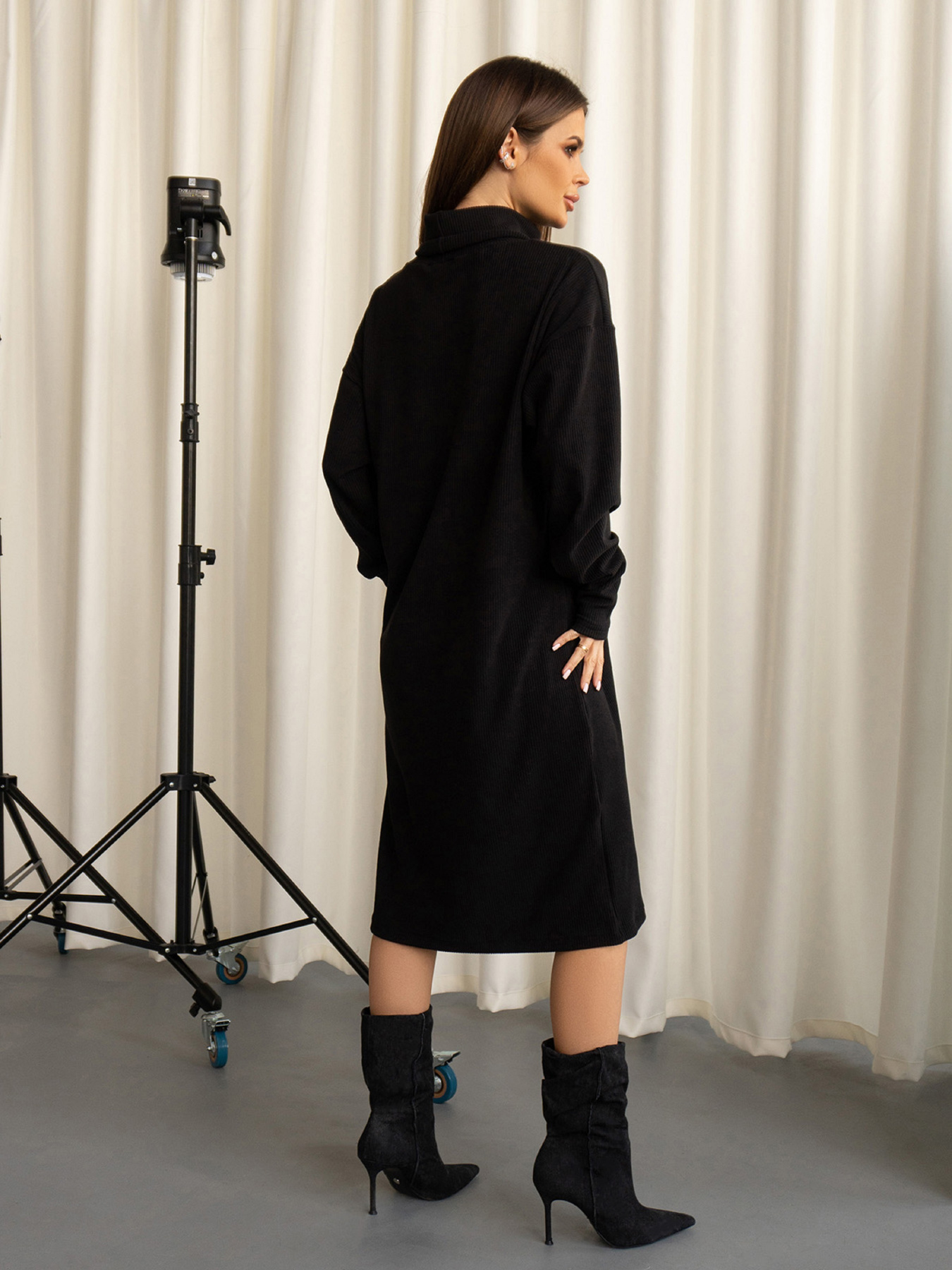 Платье миди ISSA Plus модель 14433_черный Фото