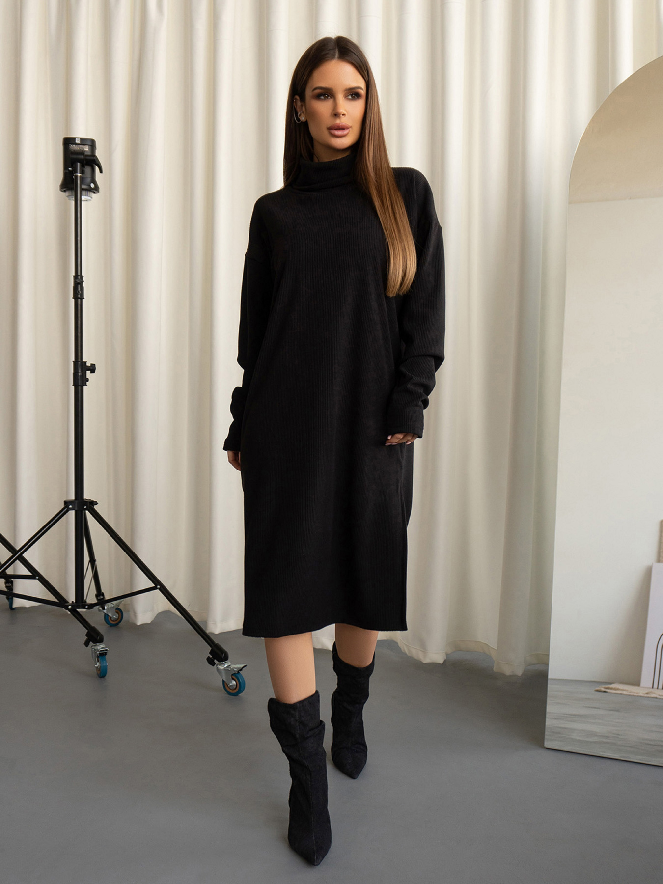 Платье миди ISSA Plus модель 14433_черный Фото