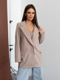 Блейзер ISSA Plus модель 14432_бежевый Фото