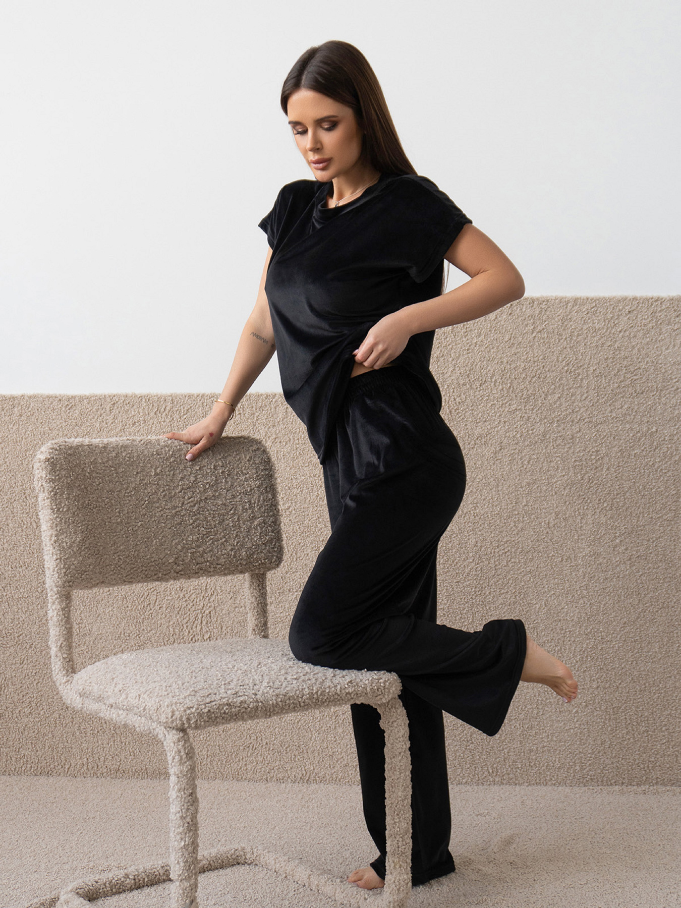 Пижама ISSA Plus модель 13667_черный Фото