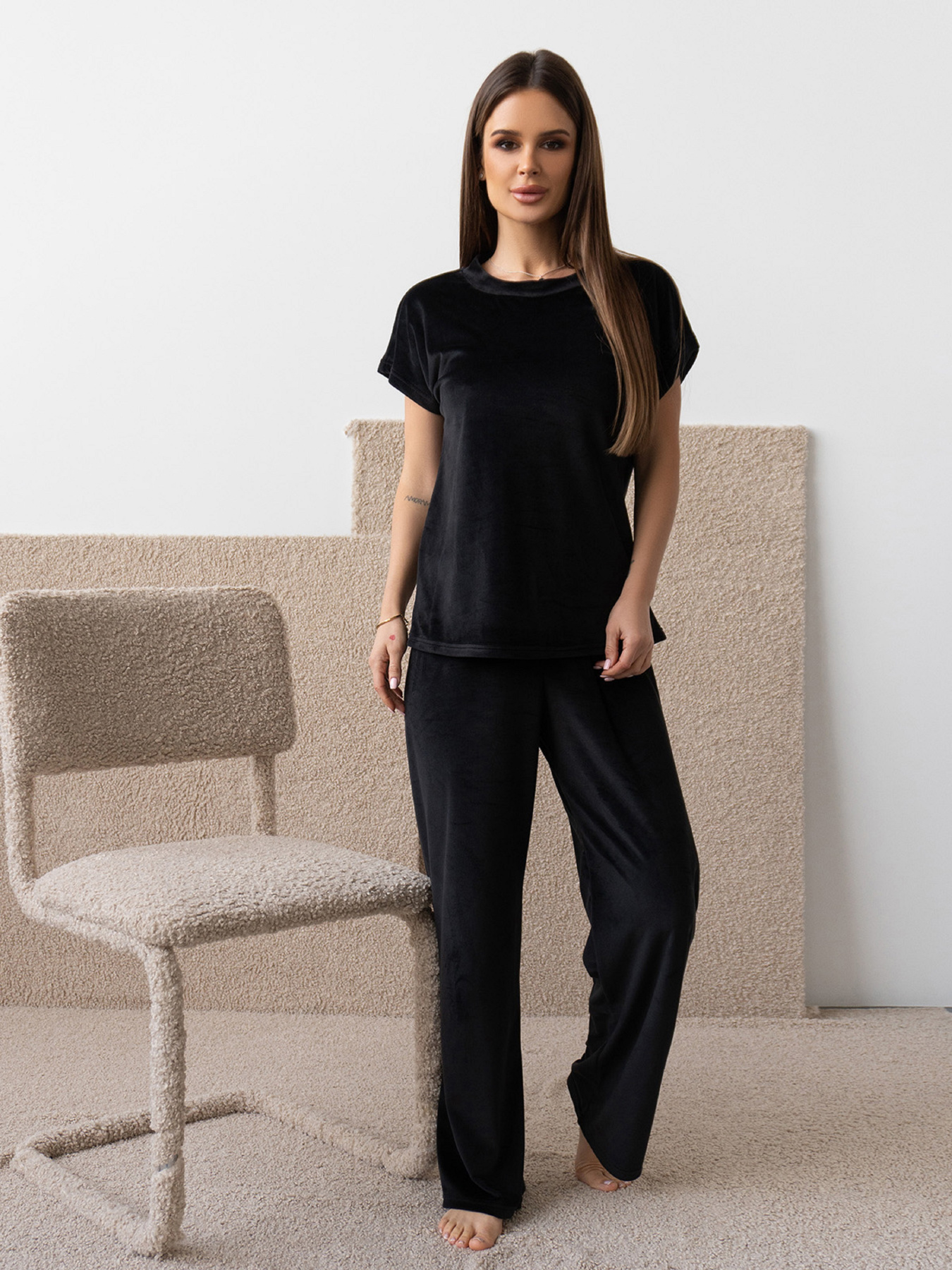 Пижама ISSA Plus модель 13667_черный Фото